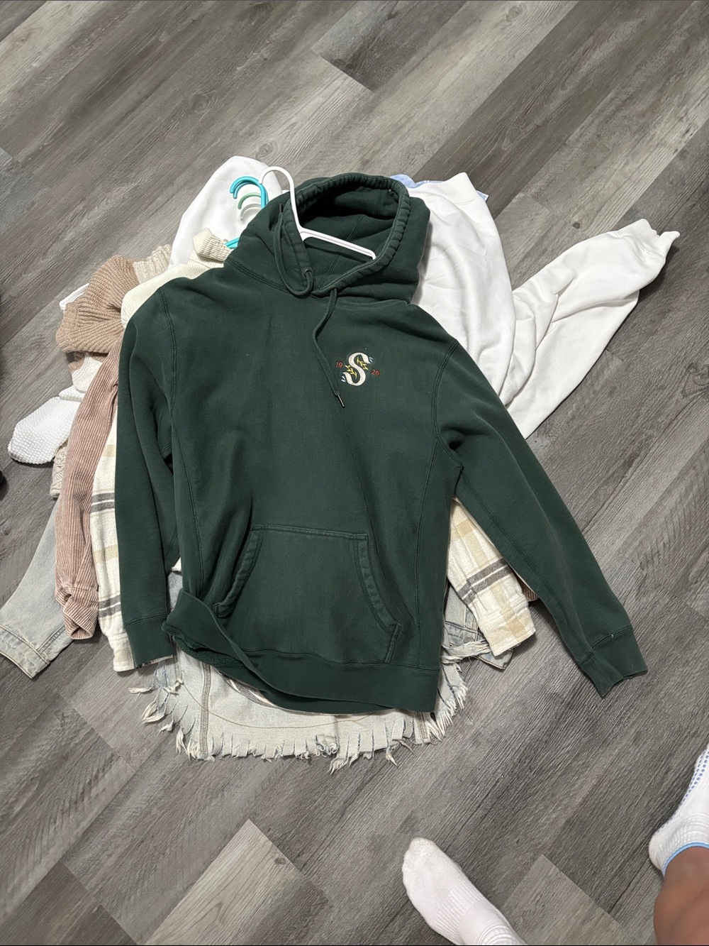 Green sweatshirt